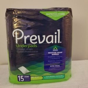 Prevail Underpads 15 count Large NEW